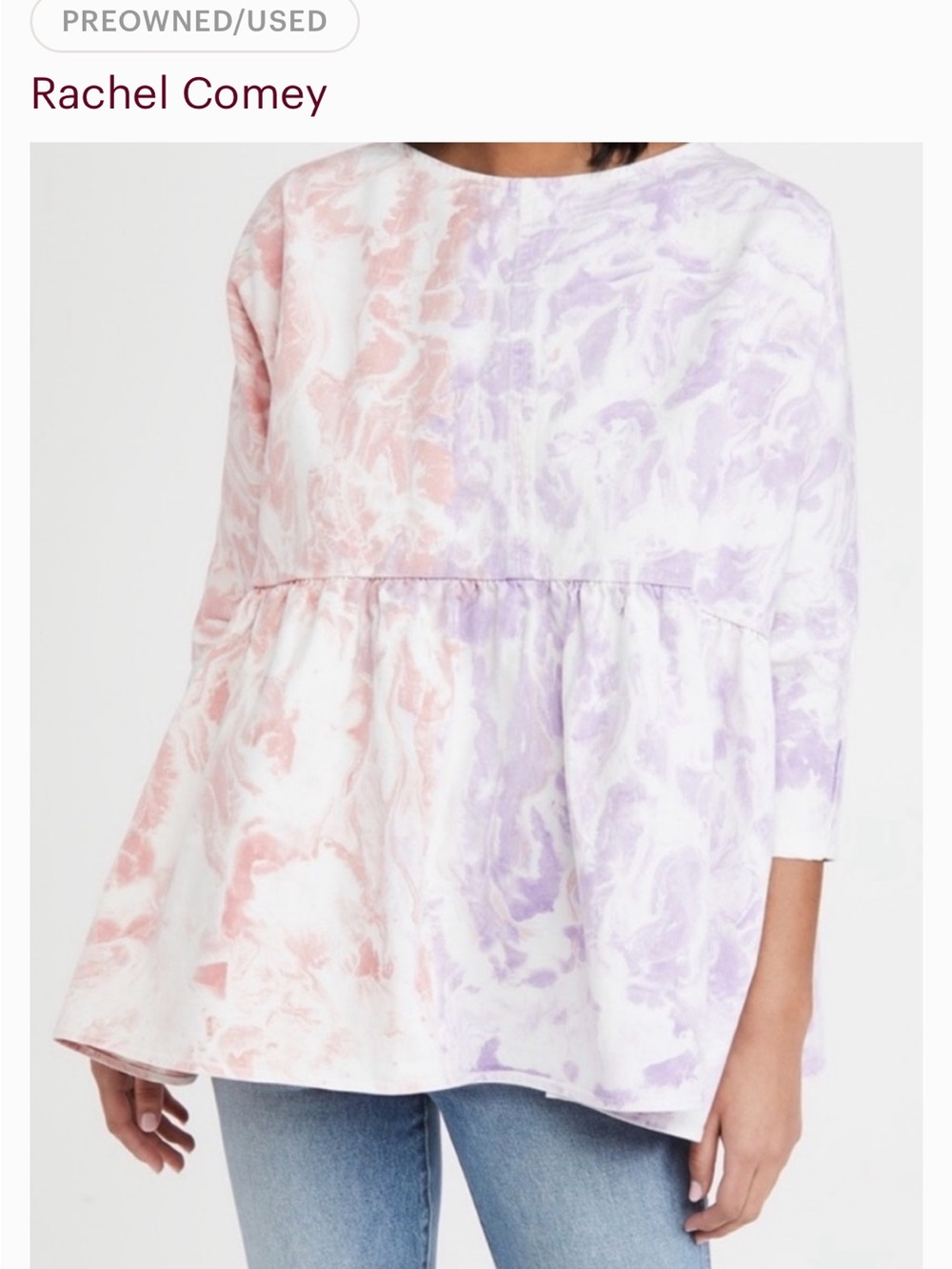 Rachel Comey Pink & Lavender Marble OUST Top